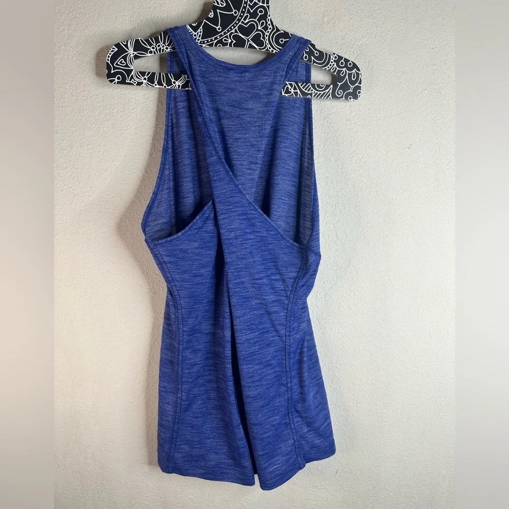 Lululemon &go Everywhere Tank Heathered Sapphire Blue size 10